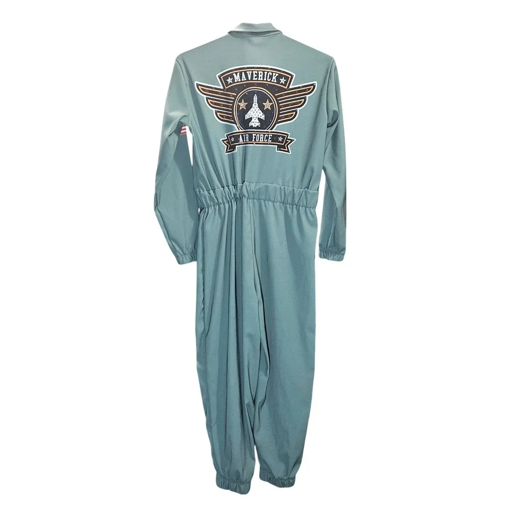 Top Gun Maverick Air Force‎ Flight Jumpsuit Costume Youth 10C Dance Stage